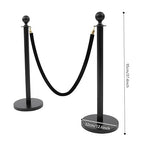 Stanchion Posts Crowd Control Barriers, 201 Stainless Steel 12 Posts 8 Ropes, 4-Way Connection Anti-Slip Fillable Base Easy Install