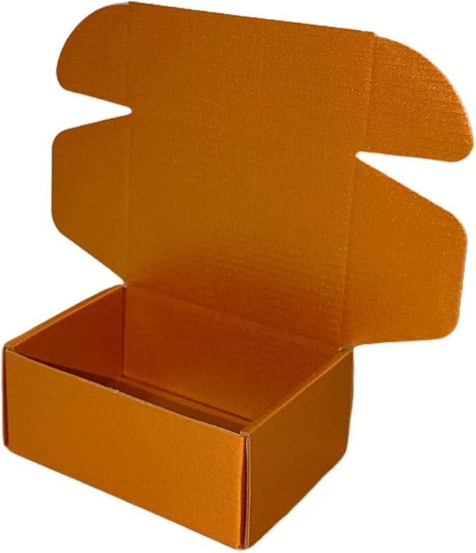 50 Pcs 4.3 x 3.1 x 2 inches Mini Size Corrugated Cardboard Gift Boxes Recyclable Shipping Boxes for Packing Jewelry Ornament Gift Craft Packaging Supplier (Copper, 4.3 x 3.1 x 2")