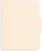 50 Manila Fastener File Folders - 1/3 Cut Reinforced Tab - Durable 2 Prongs Bonded Fastener Designed to Organize Standard Medical Files, Law Client Files, Office Reports - Letter Size, Manila, 50 Pack