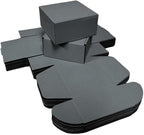 10 Pcs 9.8 x 9.8 x 4 inches Large Size Corrugated Cardboard Gift Boxes Recyclable Shipping Boxes for Mailing & Holidays, Wedding, Birthday, Gifts Packaging (Dark Gray, 9.8 x 9.8 x 4")