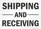 SmartSign-S-5803-AL-14 "Shipping And Receiving" Sign | 10" x 14" Aluminum - Black on White