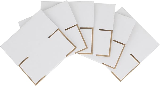 4x4x4 inches Shipping Boxes 50 Pack, Kraft Corrugated Small Cardboard Boxes for Mailing Packing, White