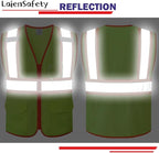Reflective Safety Vest for Men Women with Multiple Pockets Class 2 High Visibility Mesh Vest Hi Vis Construction Work Vest,Meets ANSI/ISEA Standards(EK1-178-Yellow-XL)