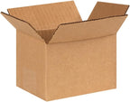 Secure Seal - 6x4x4 Pack of 100 Corrugated Cardboard Packing Shipping Mailing Moving Carton Boxes