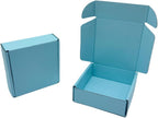 15 Pcs 6 x 6 x 2 inches Corrugated Cardboard Gift Boxes Recyclable Shipping Boxes for Mailing & Holidays, Wedding, Birthday, Gifts Packaging (Sky Blue, 6 x 6 x 2")