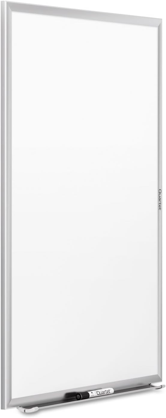 Quartet Magnetic Dry Erase White Board, 48"W x 36"H Whiteboard, Nano-Clean Surface Resists Ink Stains, Silver Aluminum Frame (SM534)