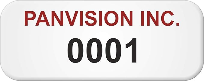 MyAssetTag Custom Asset Labels with Sequential Numbering | 0.5" x 1.25" Vinyl Tags with Heavy Adhesive, Pack of 100, Made in USA