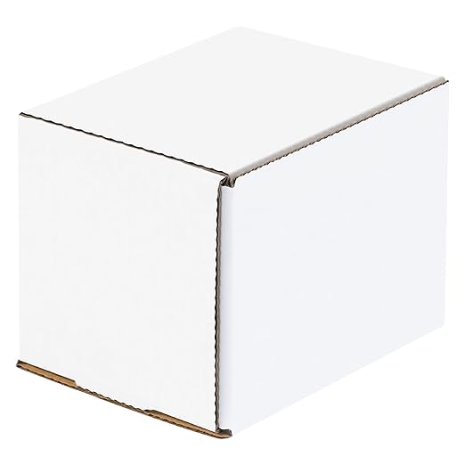 Box USA BM544 5"L x 4"W x 4"H, White (Pack of 50)
