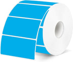 2x1 Inch Thermal Labels, Blue Thermal Printer Stickers, Waterproof Self-Adhesive Shipping Label Printer Sticker for Barcode, Name, Address, 300 Labels/Roll