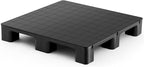 1 Pcs Plastic Pallet for Basement Storage Easy Stack Lightweight Floor Pallet Display Flooring Room Supermarket Christmas, Support up to 2000 Lbs (31.5'' L X 31'' W X 4.7'' H,Black)