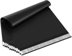 UCGOU Poly Mailers 14.5x19 Inch Black 200 Pack Large Shipping Bags #7 Strong Thick Mailing Envelopes Self Sealing Adhesive Waterproof and Tear Proof Boutique Packaging Postal for Clothing