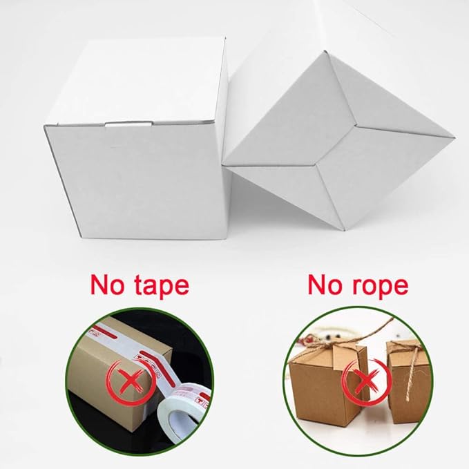 25 Pack 5x5x5 Inch Corrugated Cardboard Boxes - BM555 Small Shipping Boxes for Mailing, Ecommerce, Gift Wrapping, Storage | Ideal for 11oz to 15oz Mugs, Lightweight & Durable Mailer Boxes