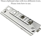 HAHIYO Silver Meta Clips - 3.94 Inches Sturdy Rivet Clipboard Clips (6 Pack), High-Grip Lever, Mountable, office/School/Home