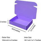 50 Pcs 10.6 x 6.5 x 2 inches Shipping Boxes for Small Business Cardboard Corrugated Mailer Boxes for Shipping Packaging Holidays Craft Gifts Giving Products (Lavender, 10.6 x 6.5 x 2")