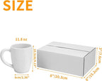PETAFLOP 8x6x3 Shipping Boxes Set of 25, Small White Cardboard Mailer Box for Packing, Mailing, Business