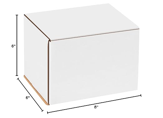 BOX USA Shipping Boxes Small 8"L x 6"W x 6"H, 50-Pack | Corrugated Cardboard Box for Packing, Moving and Storage
