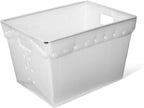Hudson Exchange 18.25 x 13.25 x 11.75 (3 Pack) Corrugated Space Age Handled Storage Container Mail Tote, Natural