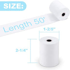 RyhamPaper 500 Rolls Thermal Receipt Paper, Thermal Paper 2 1/4" x 50' Pos Receipt Paper, Cash Register Rolls