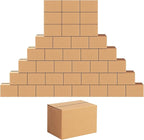Edenseelake 40 Pack 6x4x4 inches Shipping Boxes Small Cardboard Boxes for Packing, Moving, Mailing, Brown