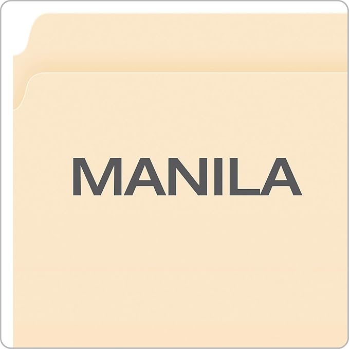 Pendaflex Manila Fastener Folders, Letter Size, 1 Fastener, Straight Cut, 50/BX (FM211)