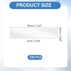 uxcell 100Pcs Double Sided Adhesive Pads, 3.35" x 0.98" Clear Removable Heavy Duty Mounting Tape Picture Hanging Sticky Adhesive Pad for Wall, Poster Picture, DIY Craft