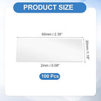 uxcell 100Pcs Double Sided Adhesive Pads, 2.36" x 1.18" Clear Removable Heavy Duty Mounting Tape Picture Hanging Sticky Adhesive Pad for Wall, Poster Picture, DIY Craft