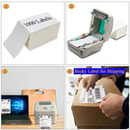 OausTect 4x6 Shipping Label 40000 Fanfold Labels for Rollo, Zebra Direct Thermal Printer, with Perforations - 40 Stack (40 Stack/40000 Labels)