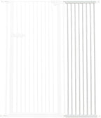 Lumizone Extra Tall Cat Gate Extension Kit 55.12" High Pressure Mounted 2025 New 16.73" Extra Wide 1.37" Gap No Drilling Tall Pet Gate for Dogs (White, 55.12" H x 16.73" W, Extension)