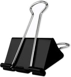 Extra Large Binder Clips 2.4 Inch(48 Pack), Upgrade Large Binding Clips Jumbo Paper Clips, Heavy Duty Big Clamps for Office and Home Supplies, Black