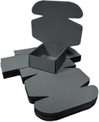 10 Pcs 9.8 x 9.8 x 4 inches Large Size Corrugated Cardboard Gift Boxes Recyclable Shipping Boxes for Mailing & Holidays, Wedding, Birthday, Gifts Packaging (Dark Gray, 9.8 x 9.8 x 4")