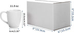 Hoikwo 9x6x6 Shipping Boxes Set of 25, White Corrugated Cardboard Box for Small Business for Packaging Mailing