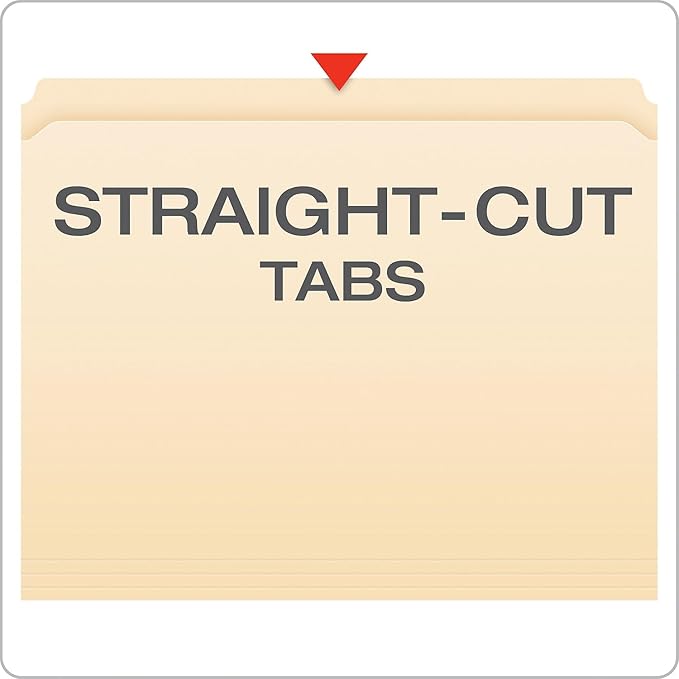 Pendaflex Manila Fastener Folders, Letter Size, 1 Fastener, Straight Cut, 50/BX (FM211)