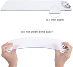 Hongri Plastic Clipboard with Pen Holder, Clear 8.5x11 Letter Size Clip Board for Classroom, Office, Students, Nurses and Women, Low Profile Clip, Size 12.5 x 9 in(Pack of 2)