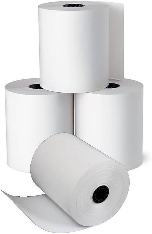 Thermal Paper Rolls 3 1/8 x 230 - American Made: [50/pack] BPA Free 48 GSM Solid Tube Core CC Receipt paper for POS terminals Cash Registers Stations SCP700 TSP100 TSP300 TSP400 TSP500 TSP600