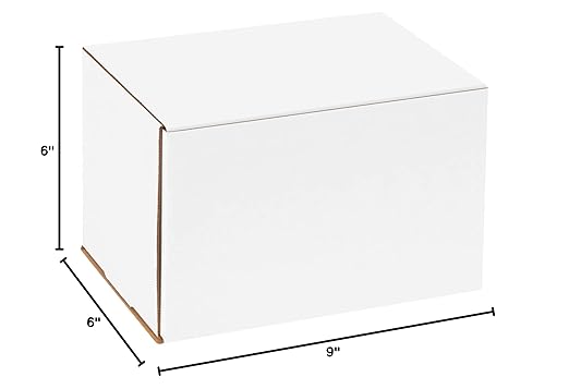 Box USA BM966 9"L x 6"W x 6"H, White (Pack of 50)