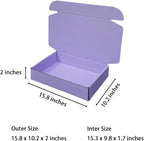 20 Pcs 15.8 x 10.2 x 2 inches Shipping Boxes for Small Business Cardboard Corrugated Mailer Boxes for Shipping Packaging Holidays Craft Gifts Giving Products (Lavender, 15.8 x 10.2 x 2")