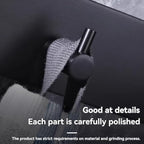 Kingdong Key Holder for Wall 304 Stainless Key Hooks Adhesive Key Holder Wall Mount Key Hanger with 4 Heavy Duty Hooks Key Organizer for Kitchen, Bedroom, Bathroom (Black(4 Hooks))