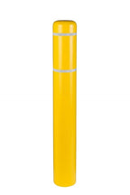 BollardGard 7" x 52" Bollard Cover Yellow - Innoplast (Yellow White Tape)