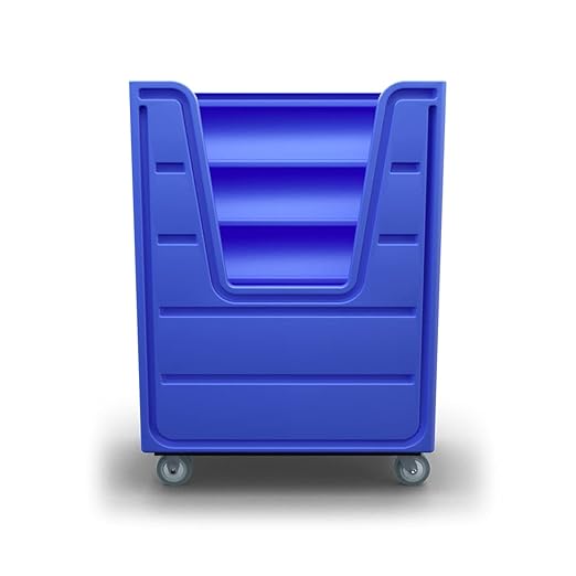Meese 72P Bulk-Trux Commercial Laundry Linen Truck Cart | Polyethylene (HDPE) | 38 Bushels / 48 Cu. Ft. | Royal Blue