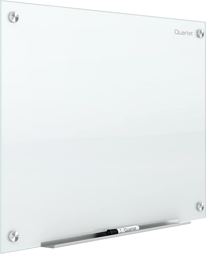 Quartet Dry Erase Board, Magnetic Whiteboard 72"W x 48"H, Glass Board for Wall, Infinity, White (G7248NMW)