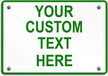 Aluminum Weatherproof Metal Sign Multiple Sizes Custom Personalized Text Here White Green Directions Horizontal Street Signs 10x7Inches