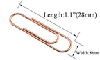 HAHIYO Paper Clips Sturdy 1.1 inches Length 300 Pack Paperclips Heavy Duty Tight Grip Rust Proof Reusable Metal Bright Rose Gold for Home Office School