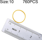 Rubber Bands 760pcs Size#10 Yellow Elastic Rubber Band 1inch Small Rubber Bands for Office Supplies Home