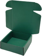 15 Pcs 6 x 6 x 2 inches Corrugated Cardboard Gift Boxes Recyclable Shipping Boxes for Mailing & Holidays, Wedding, Birthday, Gifts Packaging (Hunter Green, 6 x 6 x 2")