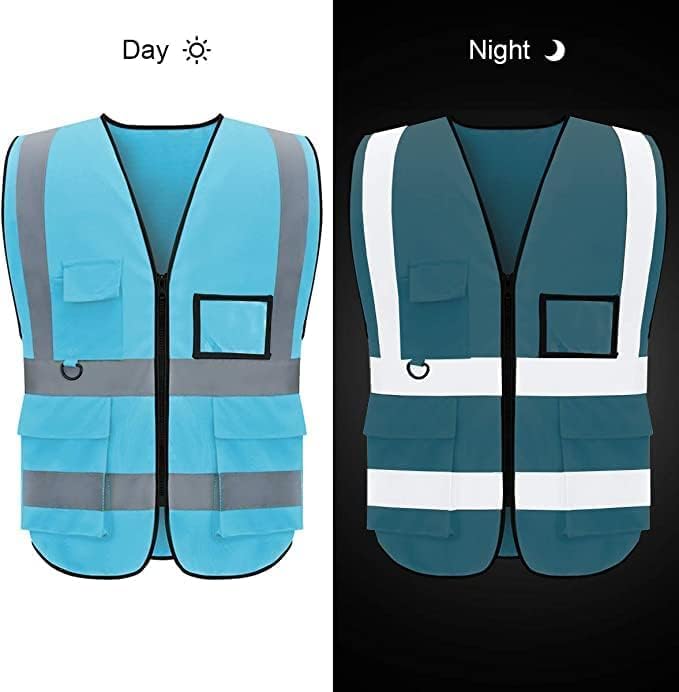 BeautyWill 10/20 Pack Custom Logo Safety Vest,Bulk High Visibility Class 2 Reflective Work Vests