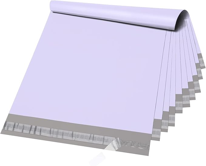 Metronic Large Poly Mailers 14.5x19 50PC, Waterproof Shipping Bags for Clothing, Tear-resistant Mailers Poly Bags for Small Business Suppliers, Strong Ahensive Self Seal Mailing Bags in Lilac Purple