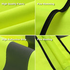 BeautyWill Custom Safety Vest Logo Class 2 High Visibility Reflevtive Vest Outdoor Protective Workwear
