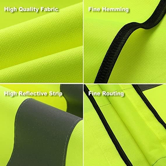 BeautyWill Custom Safety Vest Logo Class 2 High Visibility Reflevtive Vest Outdoor Protective Workwear