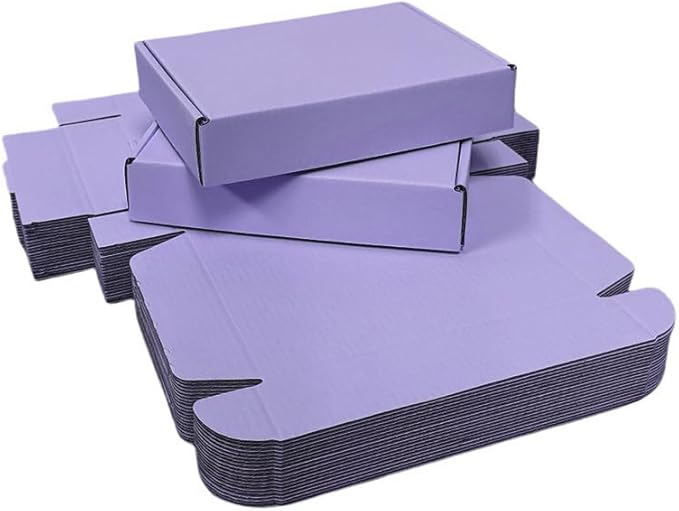 20 Pcs 14.5 x 10.6 x 2.8 inches Corrugated Cardboard Gift Boxes Recyclable Shipping Boxes for Packing Jewelry Ornament Gift Craft Packaging Supplier (Lavender, 14.5 x 10.6 x 2.8")