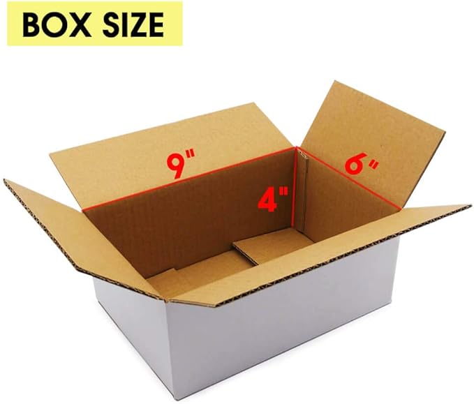 25-Pack 9x6x4 Inch Corrugated Cardboard Shipping Boxes - BM964 Small Business Mailers, Ecommerce Gift Boxes for Mailing, Storing, Gift Wrapping | Durable & Lightweight Packaging Solution
